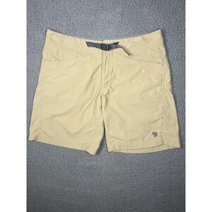 Mountain Hardwear Shorts Womens 12 Khaki Hiking Quick Dry Nylon Belted OL3404